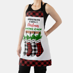Personalised Family Christmas Baking Crew Apron