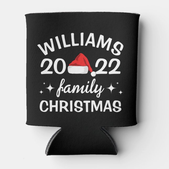 Personalised Family Christmas Can Cooler (Front)