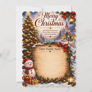 Personalised Family Christmas Card