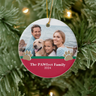 Personalised Family Christmas Ceramic Tree Decoration