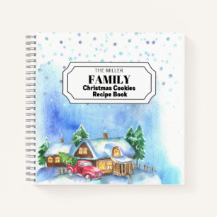 Personalised Family Christmas Cookies Recipe Notebook