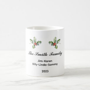 Personalised Family Christmas Keepsake Coffee Mug