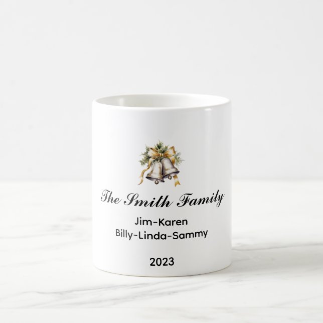 Personalised Family Christmas Keepsake Coffee Mug (Center)