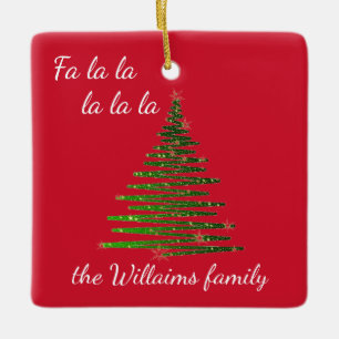 Personalised family Christmas ornament