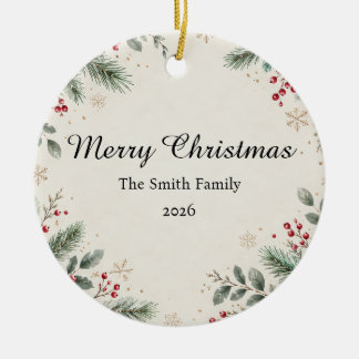Personalised Family Christmas Ornament 2026