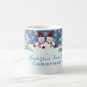 Personalised Family: Christmas Snowman Mug