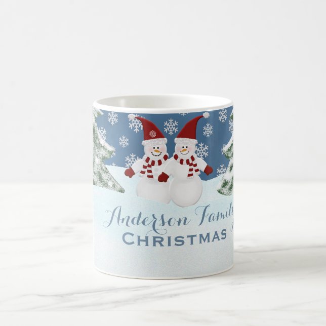 Personalised Family: Christmas Snowman Mug (Center)
