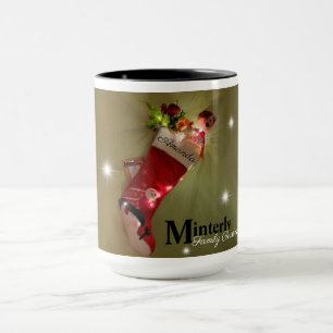 Personalised family Christmas stocking Mug