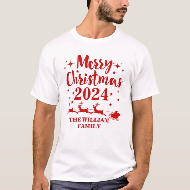 Personalised Family Christmas  T-Shirt (Front)