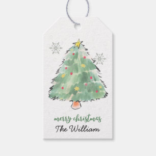 Personalised Family Christmas Tree  Gift Tags