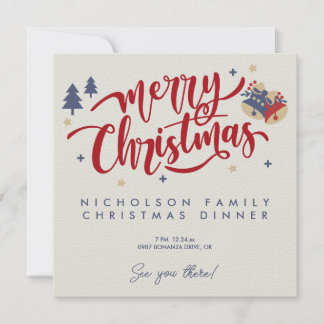 Personalised Family Christmas with Photo Invitation