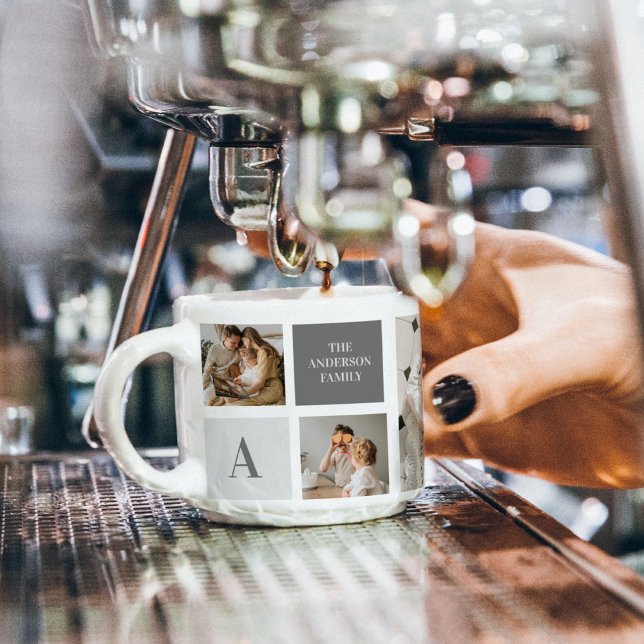 Personalised Family Collage Gift Espresso Cup (Creator Uploaded)