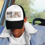 Personalised Family Collage Gift Trucker Hat<br><div class="desc">Introducing our exquisite Grey-themed Trendy Collage Photo, the ultimate family gift that captures cherished memories in a personalised and stylish manner. This carefully crafted collage showcases the beautiful moments and bonds shared within your family, making it a truly special and heartfelt present. With its sleek grey theme, this collage exudes...</div>