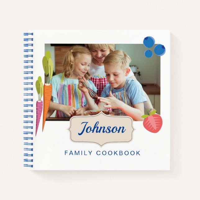 Personalised Family Cookbook (Add Your Photo)  Notebook (Front)