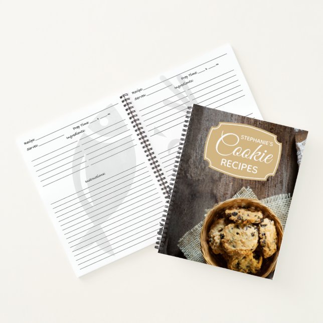Personalised Family Cookbook Cookie Recipe Notebook (Inside)