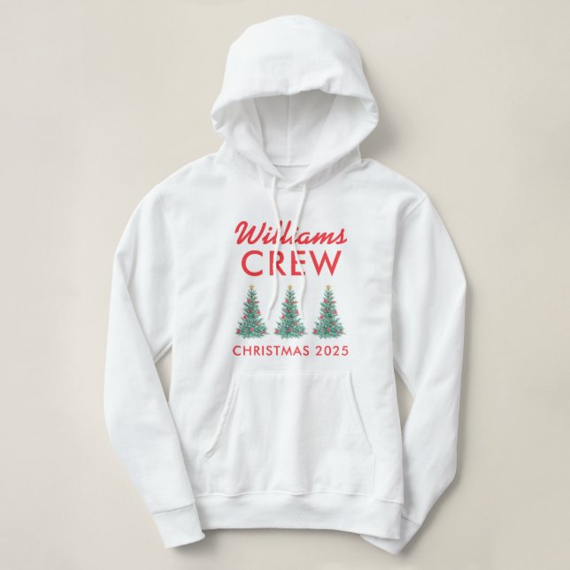 Personalised Family Crew Matching Christmas  Hoodie (Design Front)