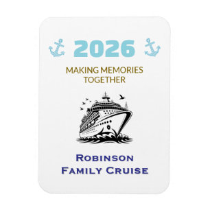 Personalised Family Cruise Cabin Door Graphic  Magnet
