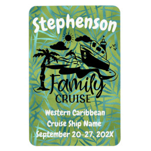 Personalised Family Cruise Door Decor Magnet