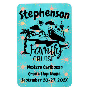 Personalised Family Cruise Door Decor Magnet
