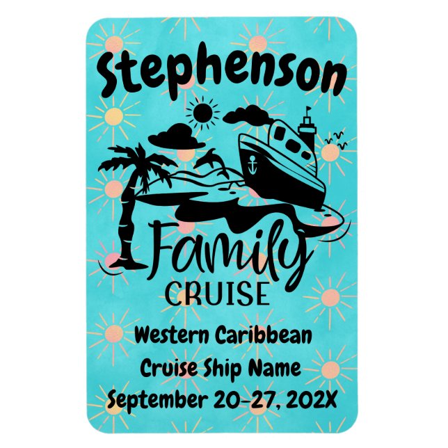 Personalised Family Cruise Door Decor Magnet (Vertical)