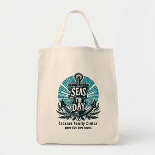 Personalised Family Cruise Vacation - Seas the Day Tote Bag