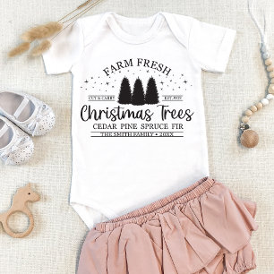 Personalised Family Custom Name Matching Christmas Baby Bodysuit