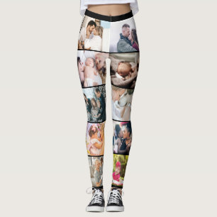 Personalised Family Custom Photo Collage 20 Photos Leggings