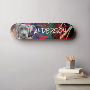 Personalised  family dog  skateboard
