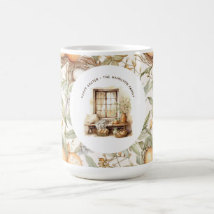 Personalised Family Easter Beige Coffee Mug