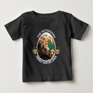 Personalised Family Easter Photo Egg Basket Baby T-Shirt