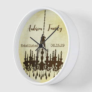 Personalised Family Established Chandelier Clock