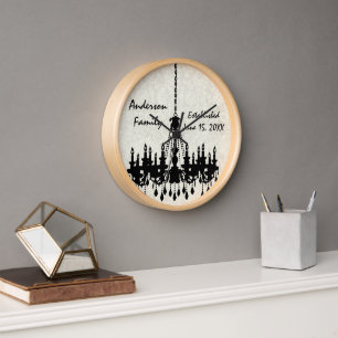 Personalised Family Established Chandelier Clock