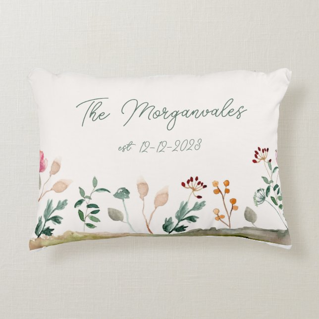 Personalised Family Established Pillow (Front)