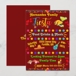Personalised Family Fiesta Invitation