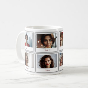 Personalised Family Friends Eight Photos Coffee Mug
