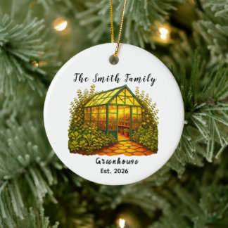 Personalised family Garden Gift. Gardener Gift Ceramic Tree Decoration