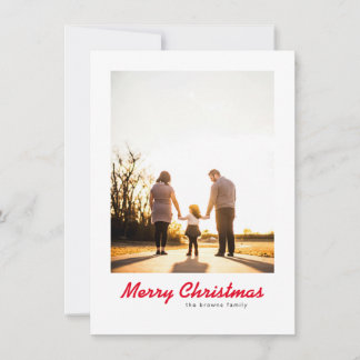 Personalised Family Headline Holly Holiday Card