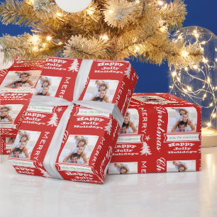 Personalised Family Holiday Photo Wrapping Paper