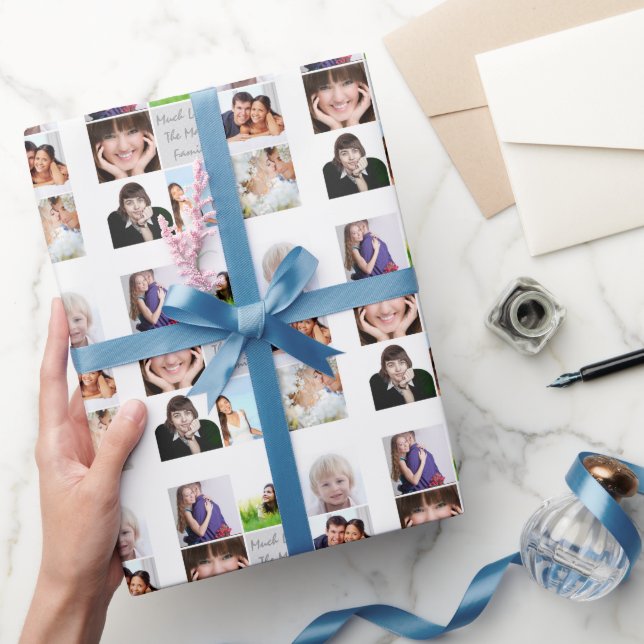 Personalised Family Holiday Photo Wrapping Paper (Gifting)