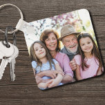 Personalised Family Keepsake Photo Key Ring<br><div class="desc">Create a personalised keepsake with this custom double-sided photo keychain, perfect for Grandma and Grandpa! Featuring space for two photos, it's a great way to display your favourite pictures of the grandkids. While it's designed with grandparents in mind, you can easily swap the photos for family, pets, or other special...</div>