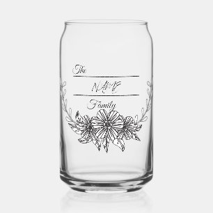 Personalised Family Logo Can Glass