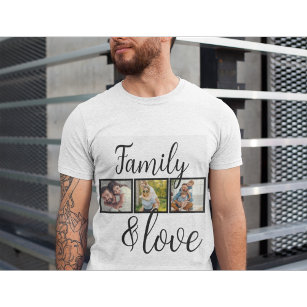 Personalised Family & Love Photo Collage T-Shirt
