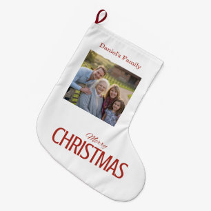 Personalised Family Memories Christmas Large Christmas Stocking