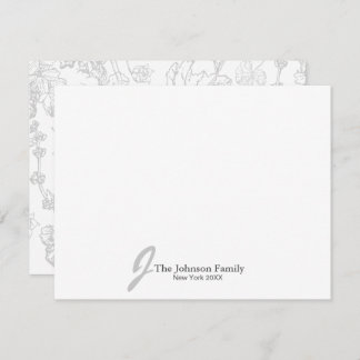 Personalised Family Monogram Name Elegant Script   Card
