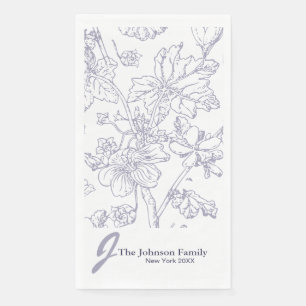 Personalised Family Monogram Name Elegant Script P Napkin