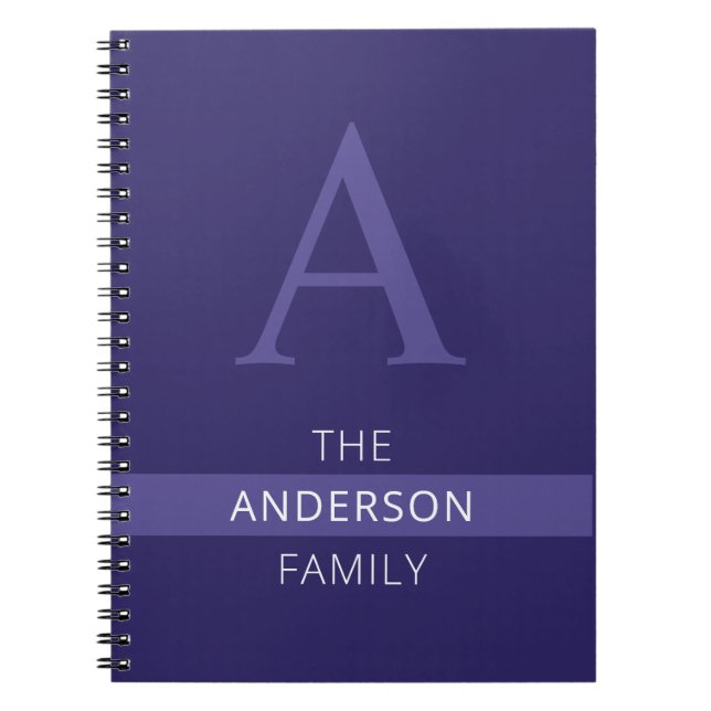 Personalised Family Monogram Notebook (Front)