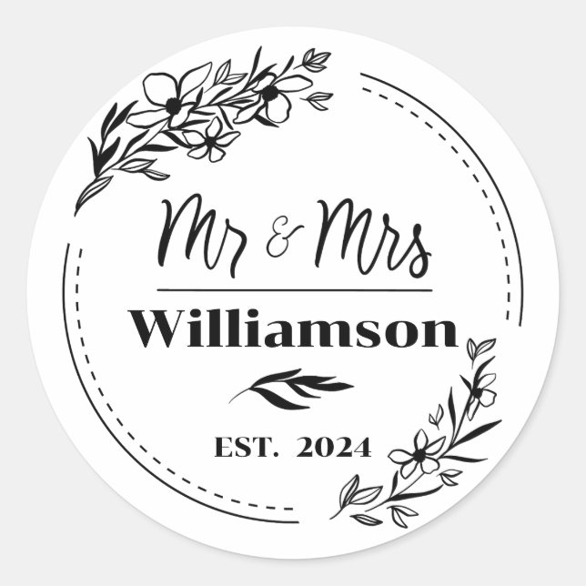 Personalised Family Monogram Stickers (Front)
