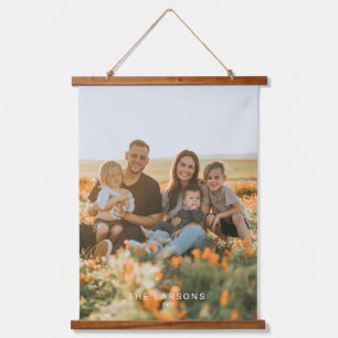 Personalised Family Name and Photo Art Print Hanging Tapestry