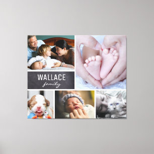 Personalised Family Name, big family Canvas Print
