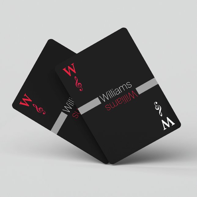 personalised family name | black playing cards (play the game... for family fun times)